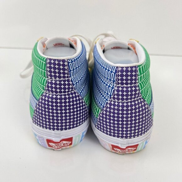 Vans High Top Pride Canvas Skateboard Sneakers Multi Color Womens  10 - Picture 8 of 16